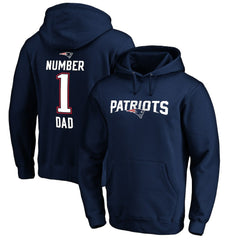 New England Patriots #1 Dad Pullover Hoodie Navy - NFL