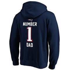 New England Patriots #1 Dad Pullover Hoodie Navy - NFL