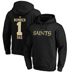 New Orleans Saints #1 Dad Pullover Hoodie Black - NFL