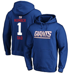 New York Giants #1 Dad Pullover Hoodie Royal - NFL