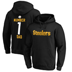 Pittsburgh Steelers #1 Dad Pullover Hoodie Black - NFL