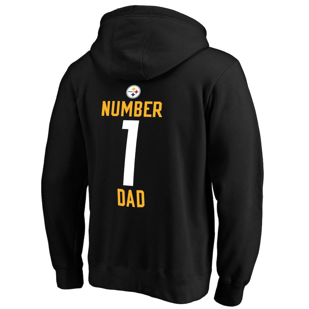 Pittsburgh Steelers #1 Dad Pullover Hoodie Black - NFL