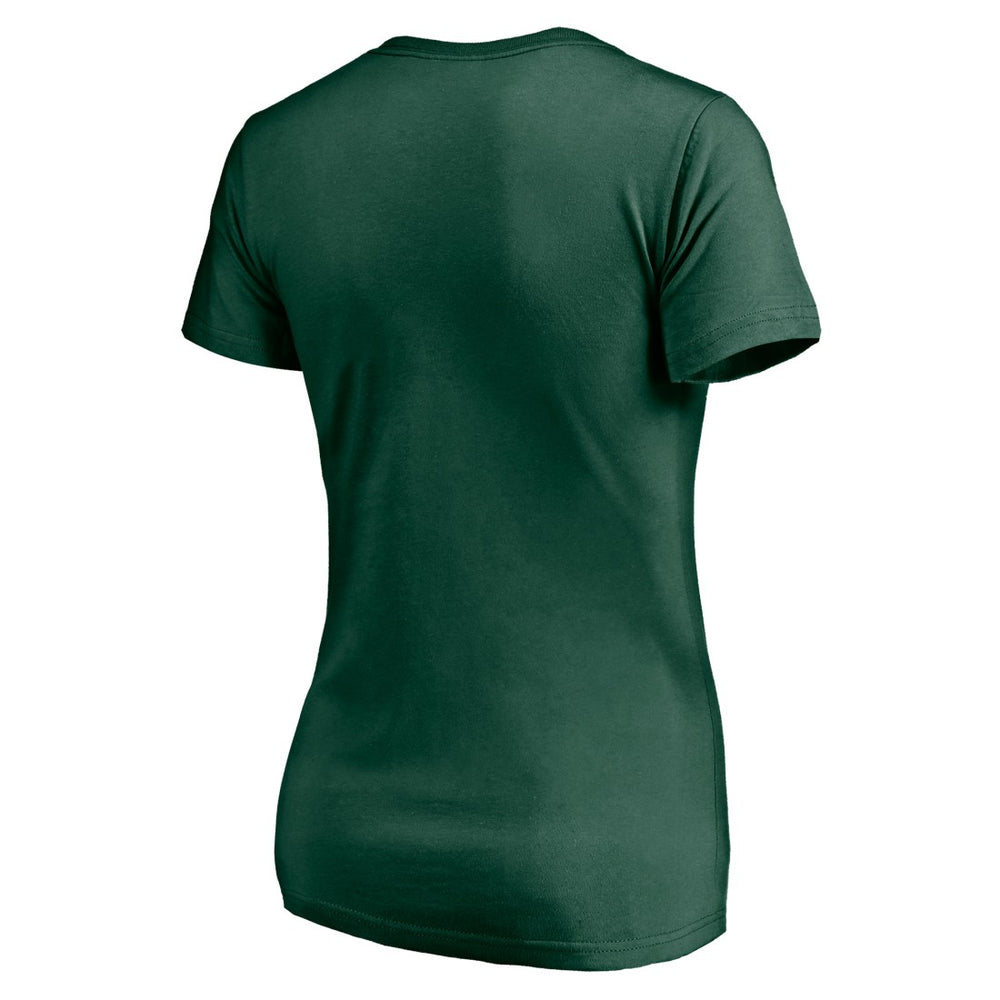 Green Bay Packers Women's Nostalgia V-Neck T-Shirt Green - Fanatics