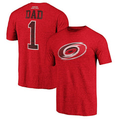Carolina Hurricanes - Greatest Dad Tri-Blend T-Shirt Red