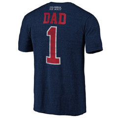 Columbus Blue Jackets - Greatest Dad Tri-Blend T-Shirt Navy