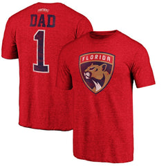 Florida Panthers - Greatest Dad Tri-Blend T-Shirt Red