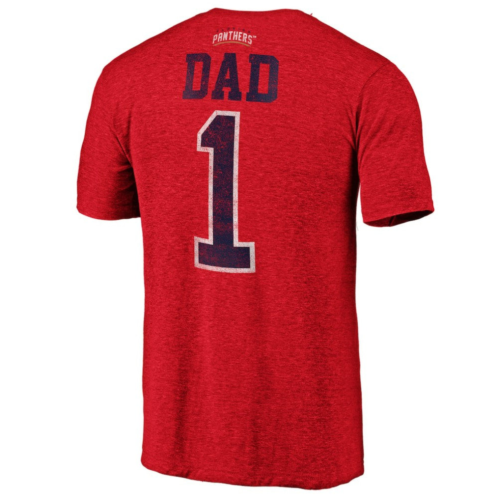 Florida Panthers - Greatest Dad Tri-Blend T-Shirt Red