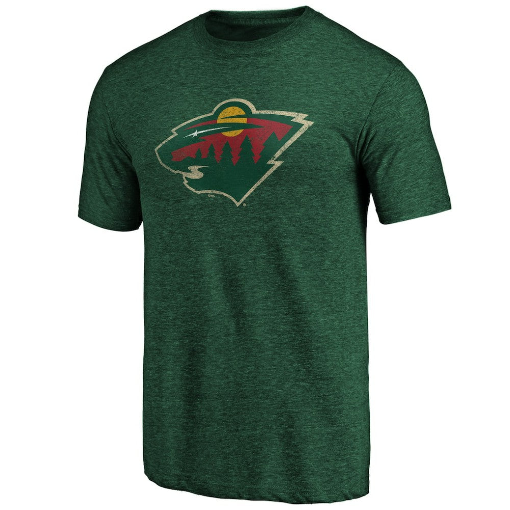 Minnesota Wild - Greatest Dad Tri-Blend T-Shirt Green