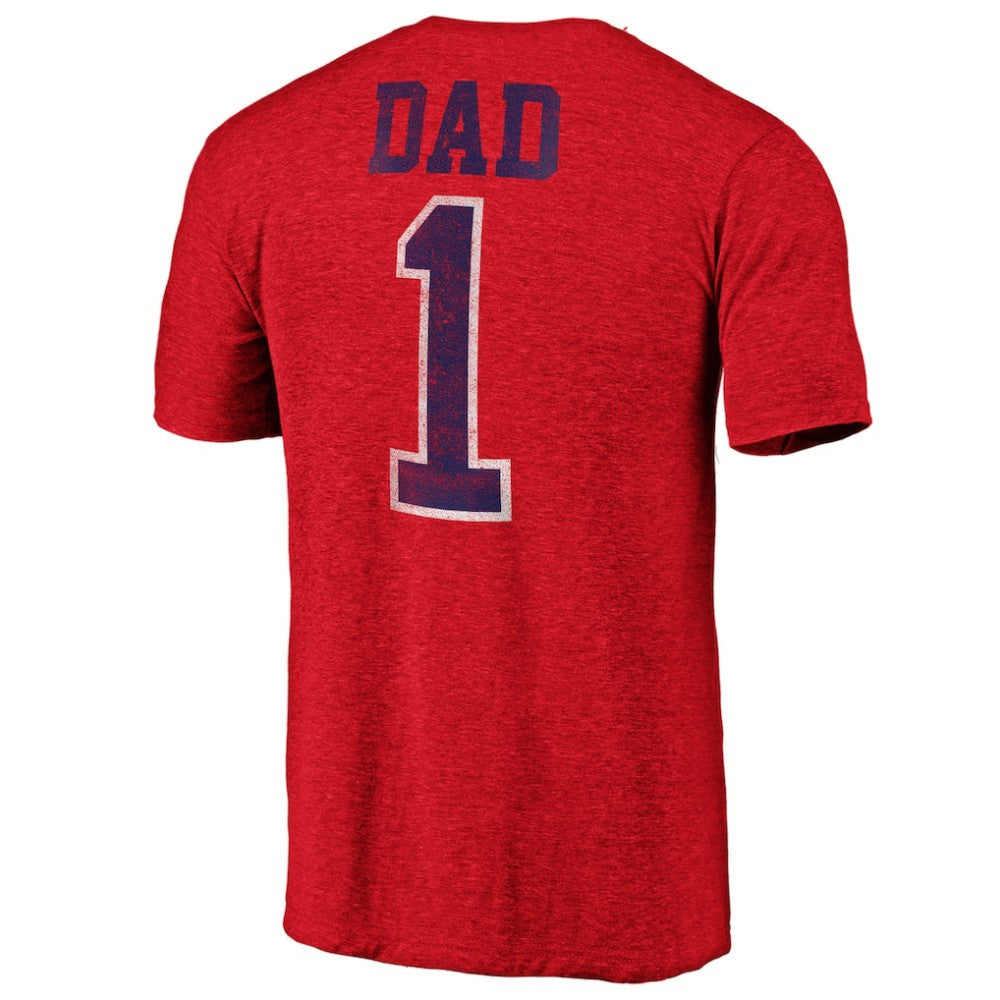 Montreal Canadiens - Greatest Dad Tri-Blend T-Shirt Red