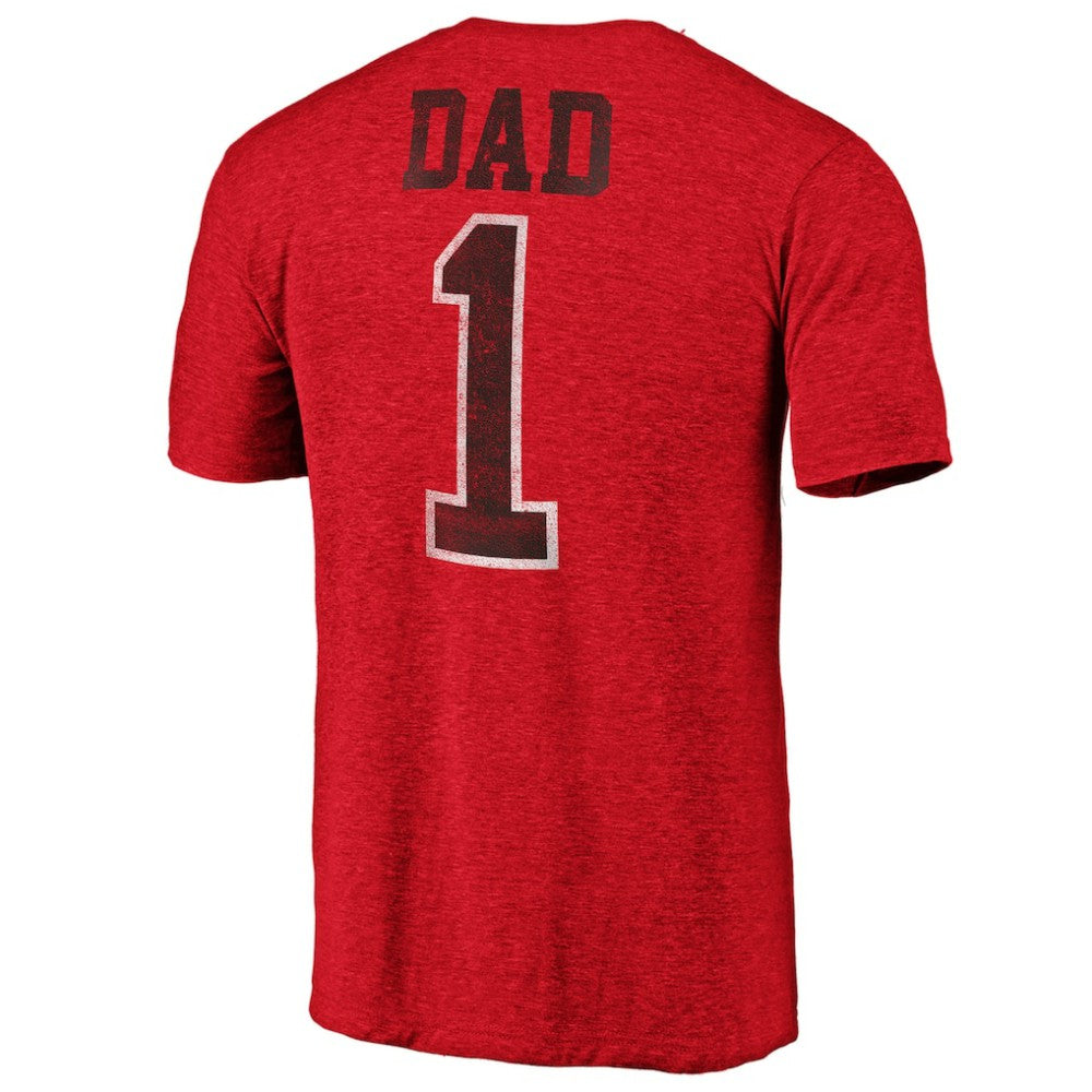 New Jersey Devils - Greatest Dad Tri-Blend T-Shirt Red