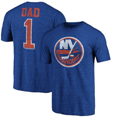 New York Islanders - Greatest Dad Tri-Blend T-Shirt Royal