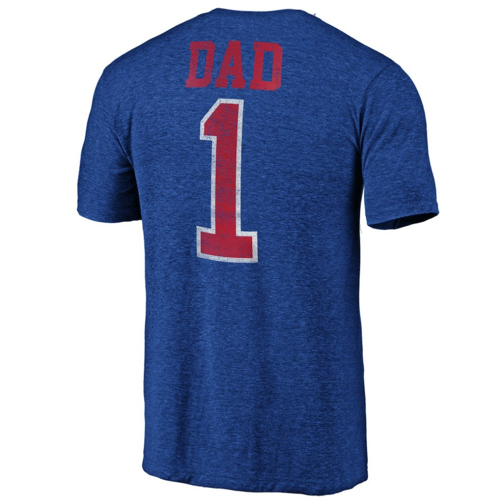 New York Rangers Greatest Dad Tri-Blend T-Shirt Blue