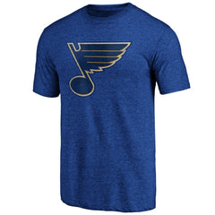St. Louis Blues - Greatest Dad Tri-Blend T-Shirt Blue