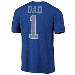 Tampa Bay Lightning - Greatest Dad Tri-Blend T-Shirt Blue