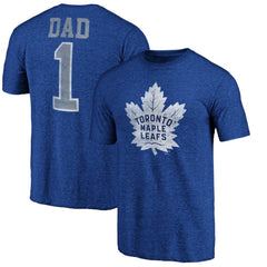 Toronto Maple Leafs - Greatest Dad Tri-Blend T-Shirt Blue