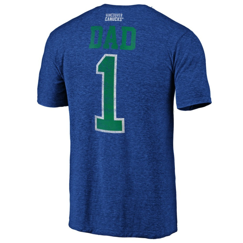 Vancouver Canucks - Greatest Dad Tri-Blend T-Shirt Blue