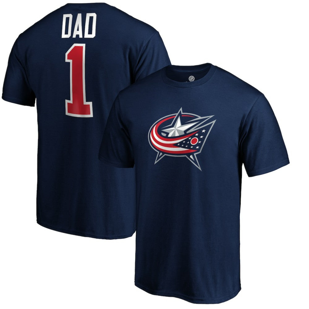 Columbus Blue Jackets - #1 Dad T-Shirt Navy