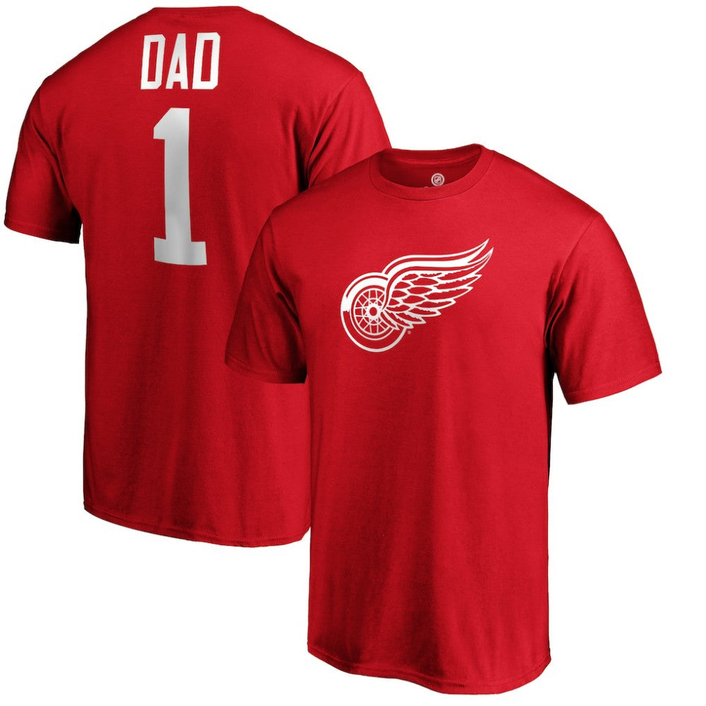 Detroit Red Wings - #1 Dad T-Shirt Red