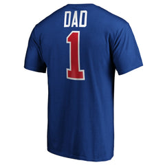 New York Rangers #1 Dad Logo T-Shirt Blue