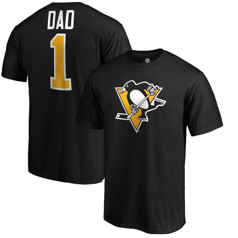 Pittsburgh Penguins #1 Dad Logo T-Shirt Black