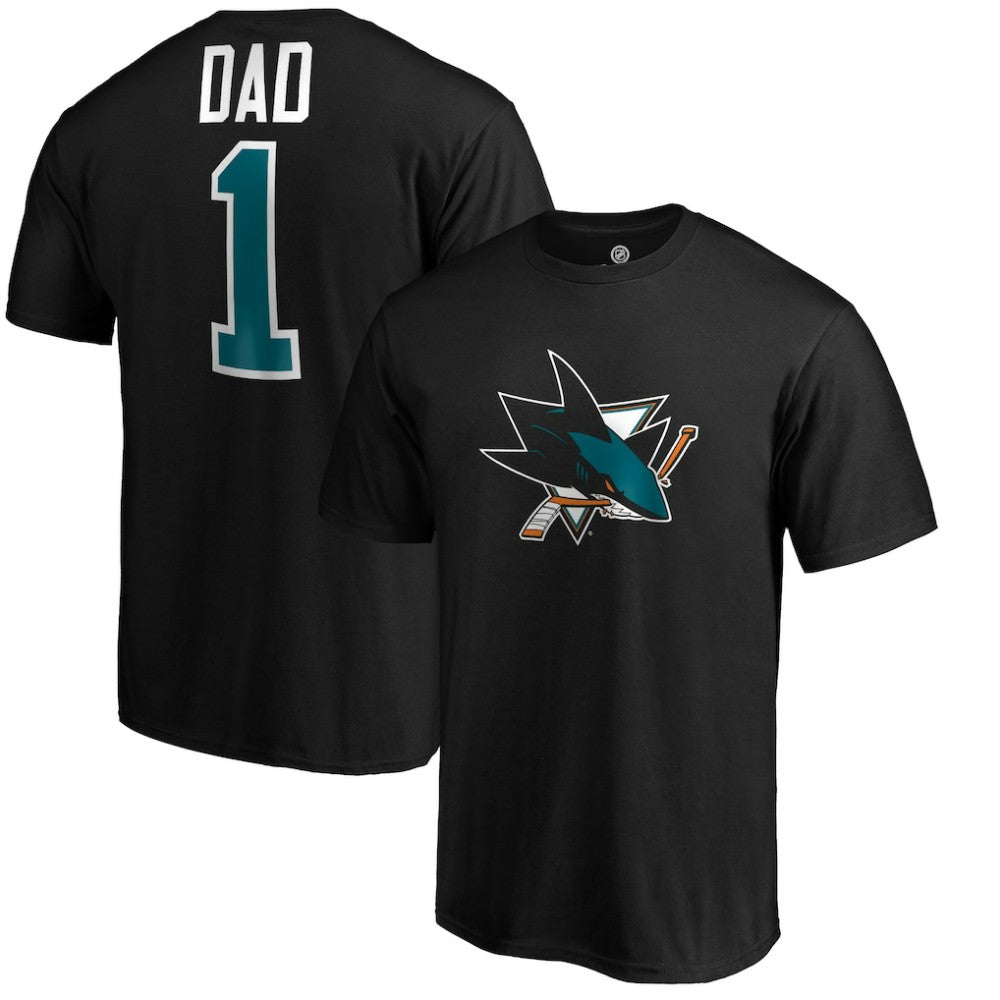San Jose Sharks - #1 Dad T-Shirt Black