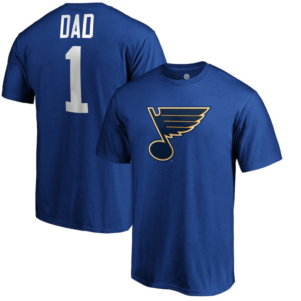 St. Louis Blues - #1 Dad T-Shirt Blue