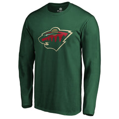 Minnesota Wild - #1 Dad Long Sleeve T-Shirt Green