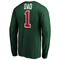 Minnesota Wild - #1 Dad Long Sleeve T-Shirt Green