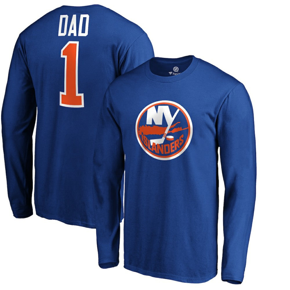 New York Islanders - #1 Dad Long Sleeve T-Shirt Royal