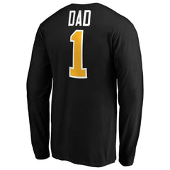 Pittsburgh Penguins #1 Dad Long Sleeve T-Shirt Black