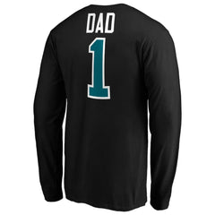 San Jose Sharks - #1 Dad Long Sleeve T-Shirt Black