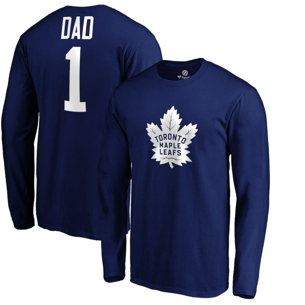 Toronto Maple Leafs - #1 Dad Long Sleeve T-Shirt Blue