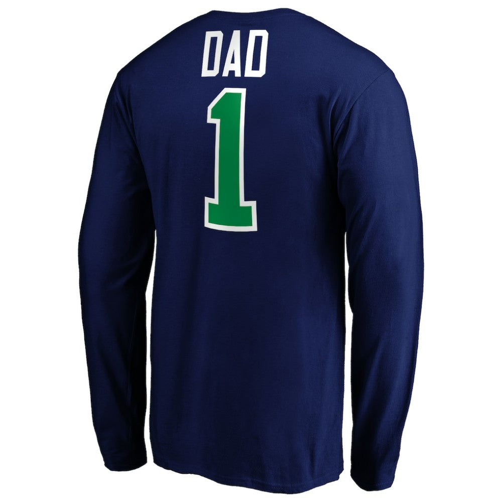 Vancouver Canucks - #1 Dad Long Sleeve T-Shirt Blue
