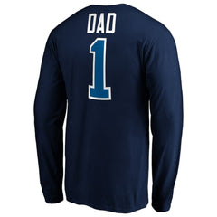 Winnipeg Jets - #1 Dad Long Sleeve T-Shirt Navy