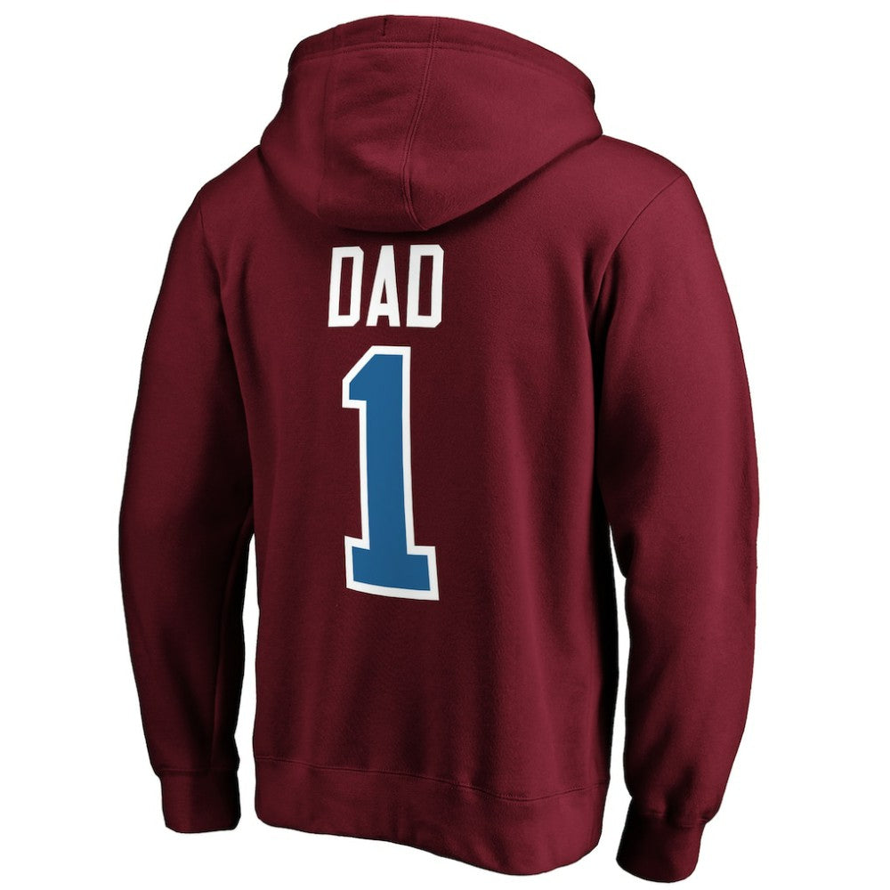 Colorado Avalanche - #1 Dad Pullover Hoodie Burgundy