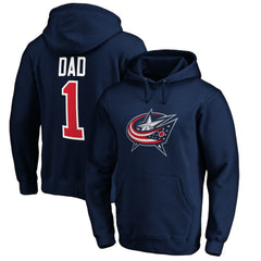 Columbus Blue Jackets - #1 Dad Pullover Hoodie Navy
