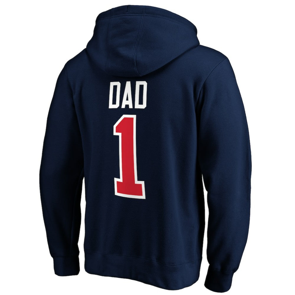 Columbus Blue Jackets - #1 Dad Pullover Hoodie Navy