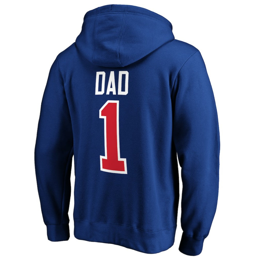 New York Rangers #1 Dad Pullover Hoodie Blue
