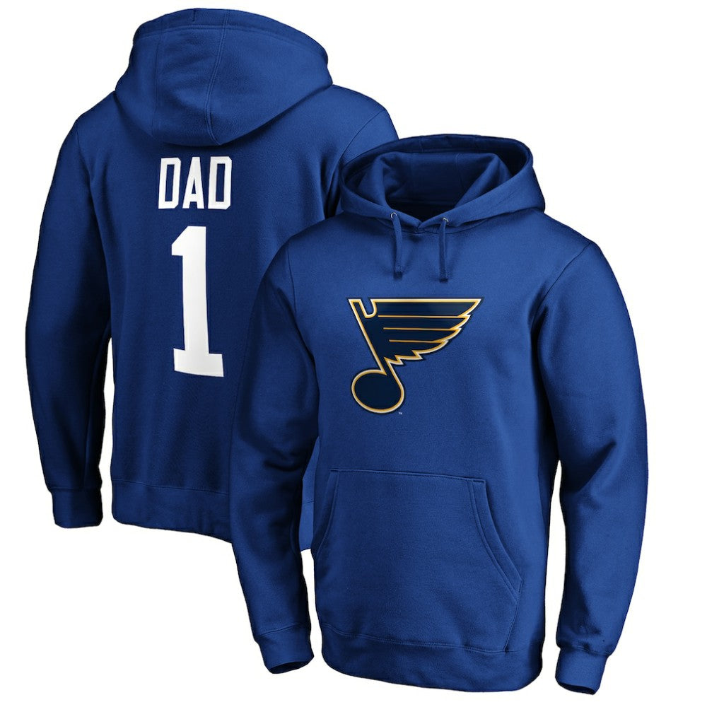 St. Louis Blues - #1 Dad Pullover Hoodie Blue
