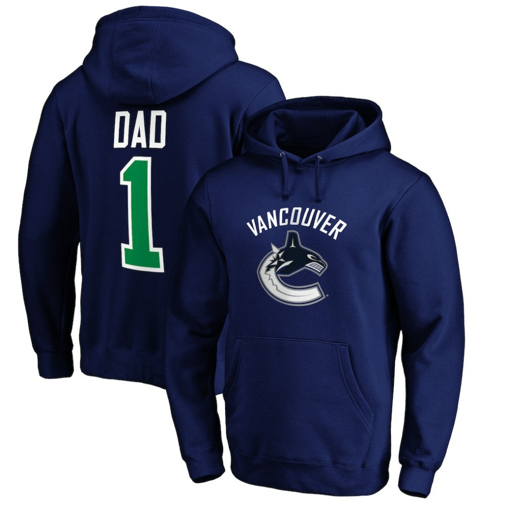 Vancouver Canucks - #1 Dad Pullover Hoodie Blue