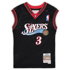 Mitchell & Ness - Allen Iverson Philadelphia 76ers Preschool 2000-2001 Hardwood Classics Throwback Team Jersey - Black
