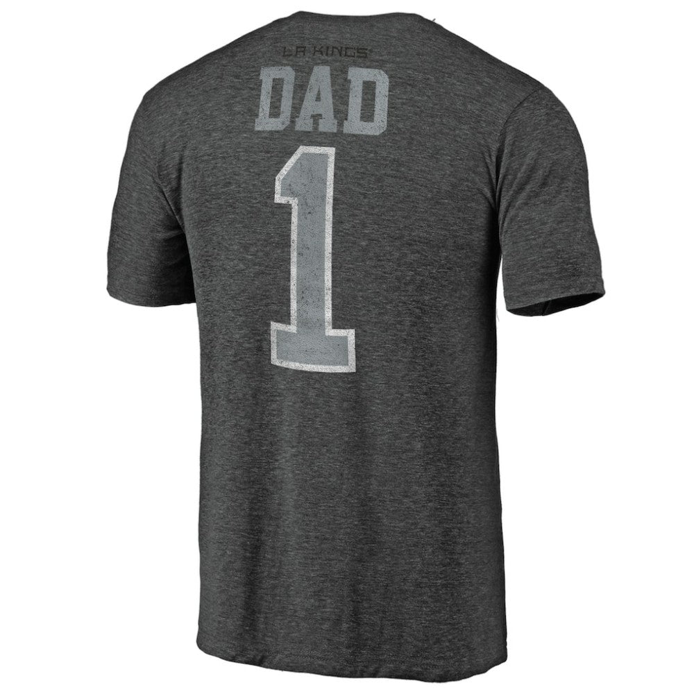 Los Angeles Kings - Greatest Dad Tri-Blend T-Shirt Charcoal
