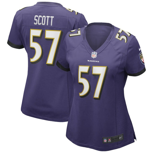 Bart Scott Baltimore Ravens Women's Game Retired Player Jersey - Purple | NFL Jerseys
