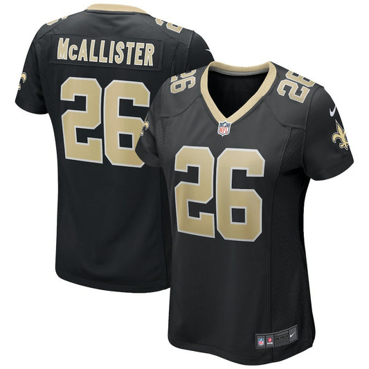 Deuce McAllister New Orleans Saints Women's Game Retired Player Jersey - Black | NFL Jerseys