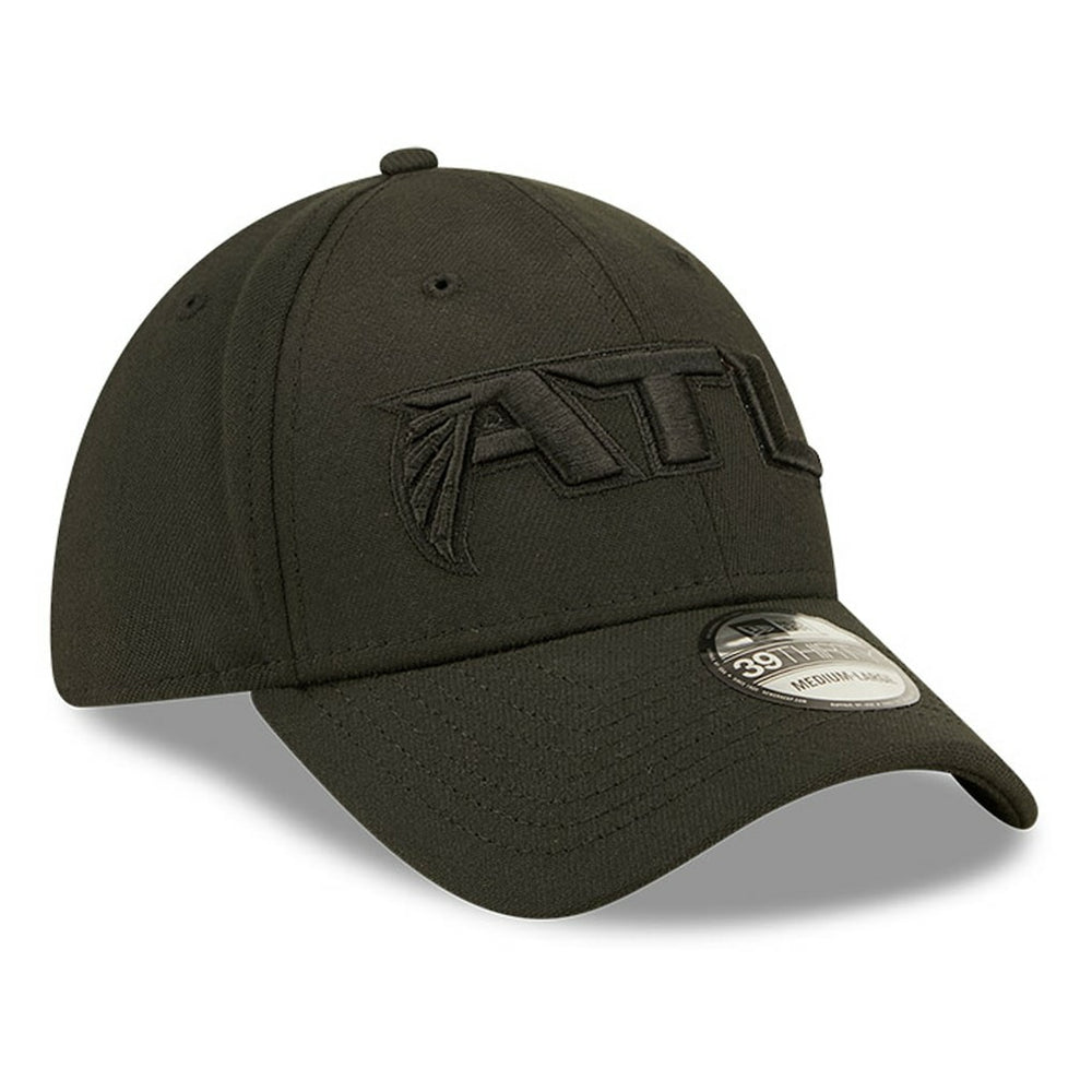 Atlanta Falcons New Era Black On Black Alternate Logo 39THIRTY Flex Hat - NFL