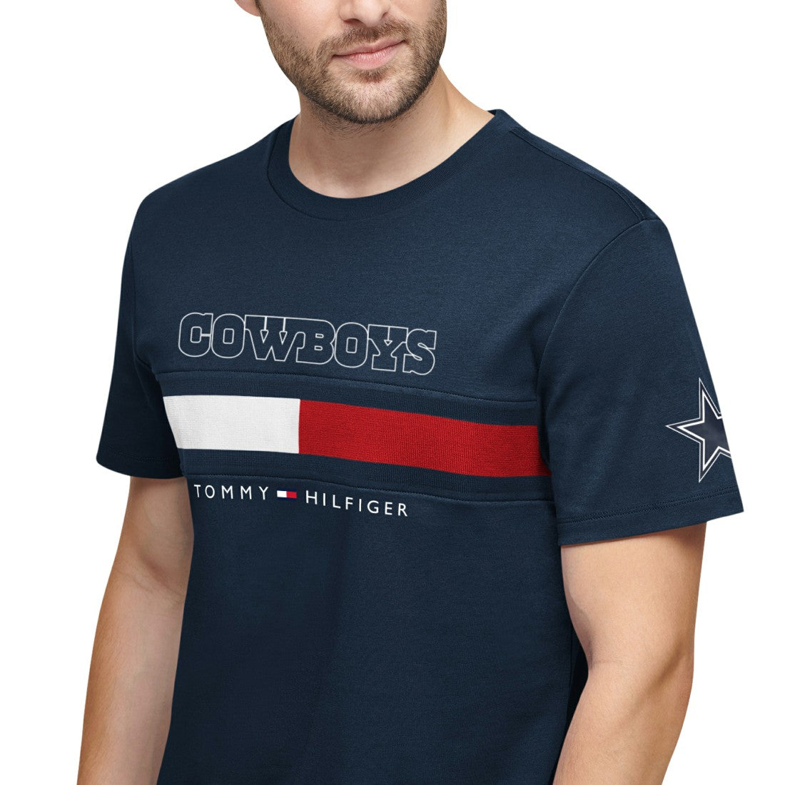 Dallas Cowboys Tommy Hilfiger Insert T-Shirt Navy - NFL