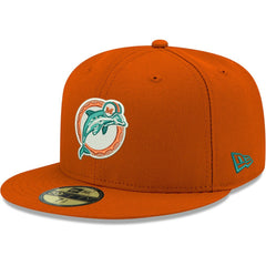 Miami Dolphins New Era Omaha Throwback 59FIFTY Fitted Hat Orange - NFL