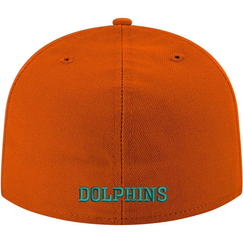Miami Dolphins New Era Omaha Throwback 59FIFTY Fitted Hat Orange - NFL