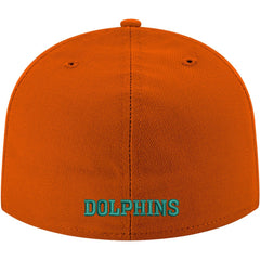 Miami Dolphins New Era Omaha Throwback 59FIFTY Fitted Hat Orange - NFL