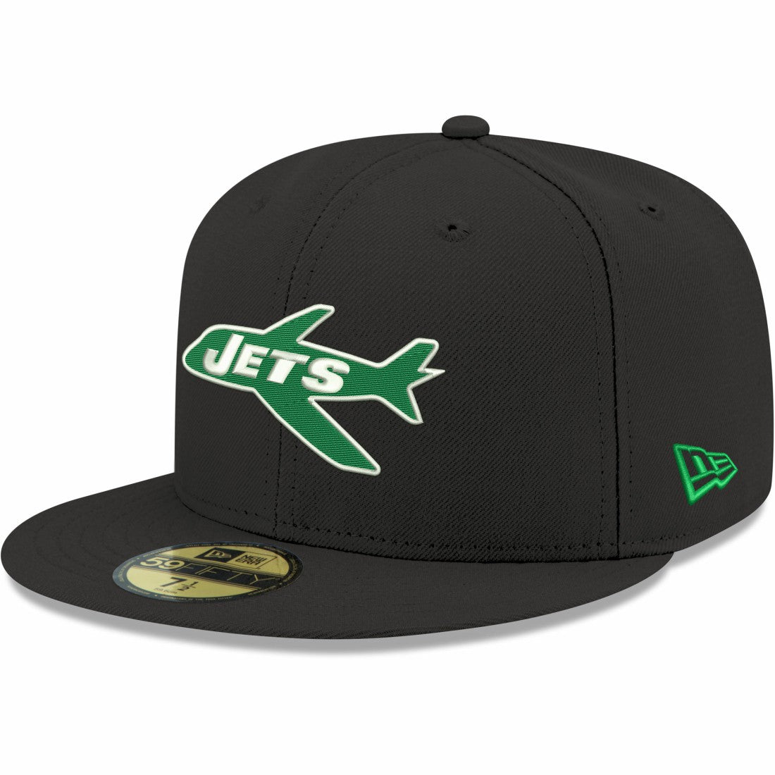 New York Jets New Era Omaha Throwback 59FIFTY Fitted Hat Black - NFL